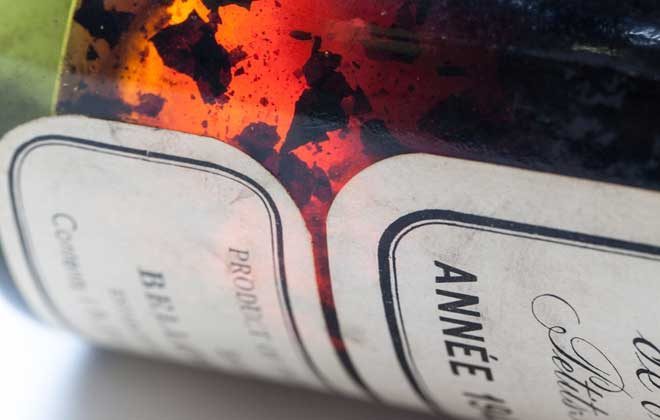Sediment in an old bottle