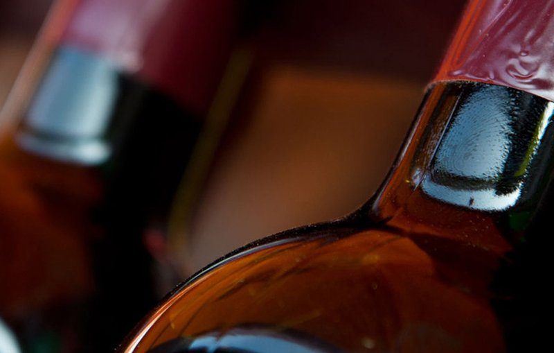 Fine wine bottles in a cellar