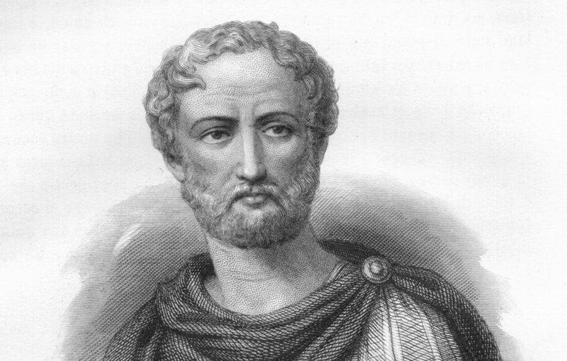 Engraved portrait of Pliny the Elder